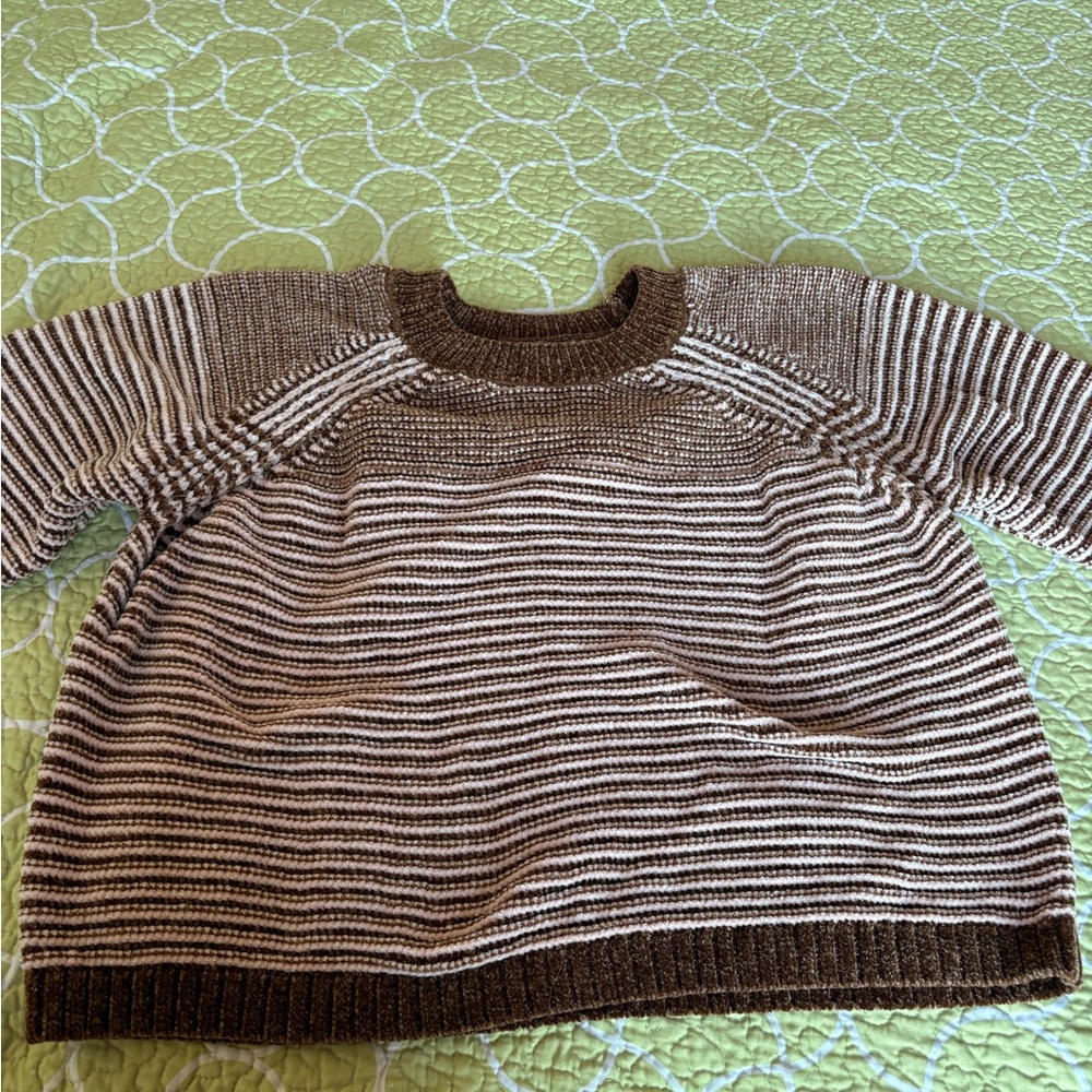 Striped Brown and Cream Women's Sweater